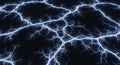 Powerful blue lightning fractal energy texture Royalty Free Stock Photo