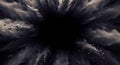 Dramatic grayscale dust cloud burst from center Royalty Free Stock Photo