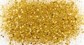 Shimmering gold glitter texture on white background Royalty Free Stock Photo