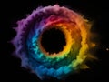 Colorful Powder Explosion in a Swirling Vortex Royalty Free Stock Photo