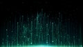 Abstract Teal Data Stream Digital Rain Tech Background Royalty Free Stock Photo