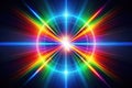 Stunning Abstract Light Diffraction Pattern A Vibrant Optical Phenomena Illustration