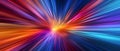 Stunning abstract spectral image. Mesmerizing 3D colorful abstract visualizations gives a feeling of heading towards the future or