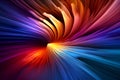 Stunning abstract spectral image. Mesmerizing 3D colorful abstract visualizations gives a feeling of heading towards the future or