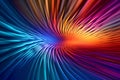 Stunning abstract spectral image. Mesmerizing 3D colorful abstract visualizations gives a feeling of heading towards the future or
