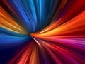 Stunning abstract spectral image. Mesmerizing 3D colorful abstract visualizations gives a feeling of heading towards the future or