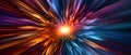 Stunning abstract spectral image. Mesmerizing 3D colorful abstract visualizations gives a feeling of heading towards the future or