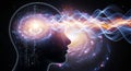 Cosmic consciousness mind energy waves Royalty Free Stock Photo