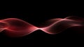 Abstract Digital Red Wave Form on Black Background - Futuristic Data Stream Visualization Royalty Free Stock Photo