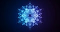 Abstract glowing blue fractal geometric structure Royalty Free Stock Photo