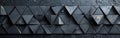 Geometric Fluted Triangles on Gray Concrete Mosaic - Abstract Dark Wallpaper Texture Background