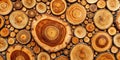 Stunning Abstract Wood Texture CloseUp Circular CrossSections Showcase Rich Brown Timber Patterns for Design