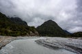 Stunning aerial high angle drone view on New Zealand