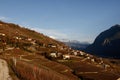 Stunning aerial landscape of Ollon VS, Valais, Switzerland