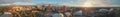 Stunning aerial panoramic view of Adelaide skyline at sunset, So Royalty Free Stock Photo