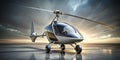 A Stunning Aerial Perspective of a Modern SingleSeat Autogyro Exploring the Elegance and Efficiency of Vertical Takeoff Royalty Free Stock Photo