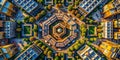 Stunning Aerial Perspective Reveals Intricate Hexagonal Urban Design A Geometric Masterpiece in Cityscape Architecture