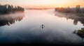 Serene Sunrise Kayaking on Calm Lake