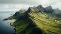 Stunning Aerial View Of Denmark\'s Majestic Green Mountain Landscape