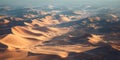 Stunning Aerial View Desert Meets Cityscape Royalty Free Stock Photo