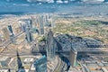 Stunning aerial view of Dubai skyline, UAE. Royalty Free Stock Photo