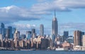 Stunning aerial view of the iconic New York City skyline featuring the Empire State Building Royalty Free Stock Photo