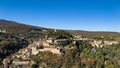 Stunning aerial view of the medieval Tuscan village of Cetona