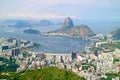 Stunning Aerial View of Rio de Janeiro with the Famous Sugarloaf Mountain as Seen from Corcovado Hill in Rio de Janeiro City Royalty Free Stock Photo