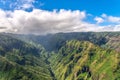 Stunning aerial view of spectacular jungles, Kauai, Hawaii