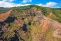 Stunning aerial view of spectacular jungles, Kauai, Hawaii