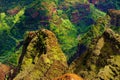 Stunning aerial view into Waimea Canyon Royalty Free Stock Photo