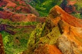 Stunning aerial view into Waimea Canyon Royalty Free Stock Photo