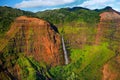 Stunning aerial view into Waimea Canyon, Kauai Royalty Free Stock Photo