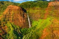 Stunning aerial view into Waimea Canyon, Kauai Royalty Free Stock Photo