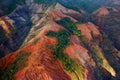 Stunning aerial view into Waimea Canyon, Kauai Royalty Free Stock Photo