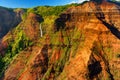 Stunning aerial view into Waimea Canyon, Kauai Royalty Free Stock Photo