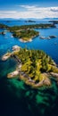 Stunning Aerial Views Of Norway\'s Archipelago: Nikon D850 32k Uhd Royalty Free Stock Photo