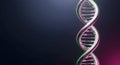 Futuristic Metallic DNA Double Helix Structure for Science and Technology Backgrounds. Royalty Free Stock Photo