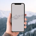 Connect with Nature: Smartphone and the Majestic Mountain Range