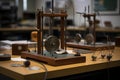 Exploring physics through experimental tools in a laboratory.