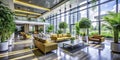 Stunning AIGenerated Lobby Interior Backgrounds for Modern Office Design Inspiration Effortlessly Elevate Your Royalty Free Stock Photo