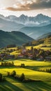 Alpine Village in Golden Hour