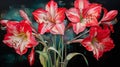 Stunning Amaryllis Art: Hyperrealistic Impasto Painting Masterpiece