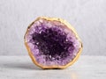 Stunning amethyst geode crystal cluster Royalty Free Stock Photo