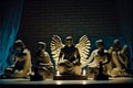 Angelic type God statues at the last supper