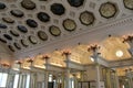 Stunning architecture of interior walls and ceiling of historic Ballroom, Canfield Casino,Saratoga,NY,2016
