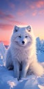 Stunning Arctic Fox Portraits In Vibrant Snow Scenes Royalty Free Stock Photo