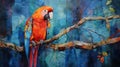 Colorful Parrot Painting: Sculptural Paper Constructions In Photorealist Style