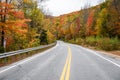 Stunning autumn colours alonga mountain pass road