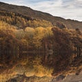 Stunning Autumn Fall landscape image of wide countryside in Lake